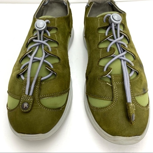 PANDERE Saturday Clinical Professionals Working Shoes in Green Suede - Picture 3 of 12